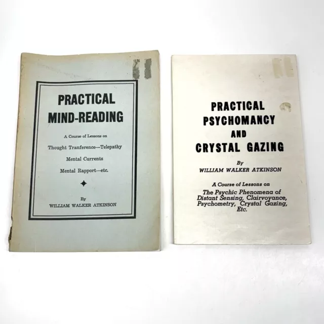 Lot Of 2 Paperback by William Walker Atkinson Practical Mind Reading & Crystal G