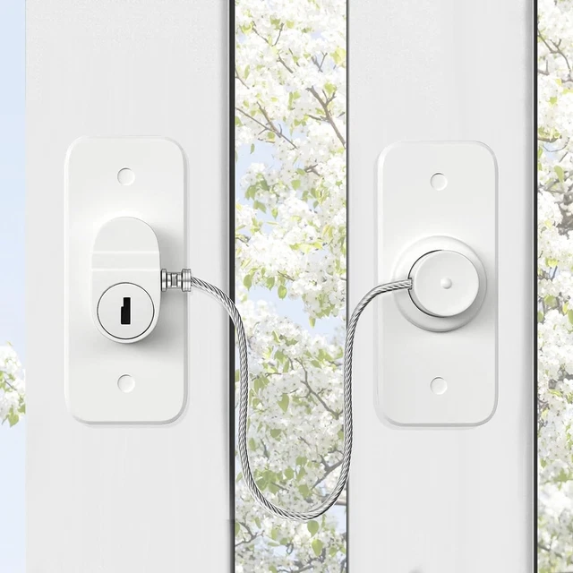 Window Locks for UPVC Windows, 2 Packs Window Safety Locks No Drilling Window