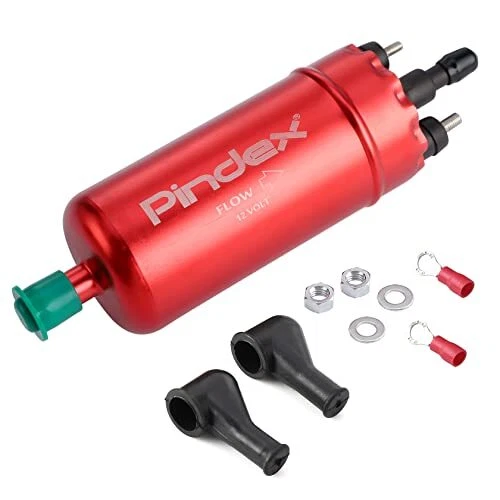 Pindex Pompe à Carburant Électrique 125 PSI Pompe à Essence en Ligne Externe ...