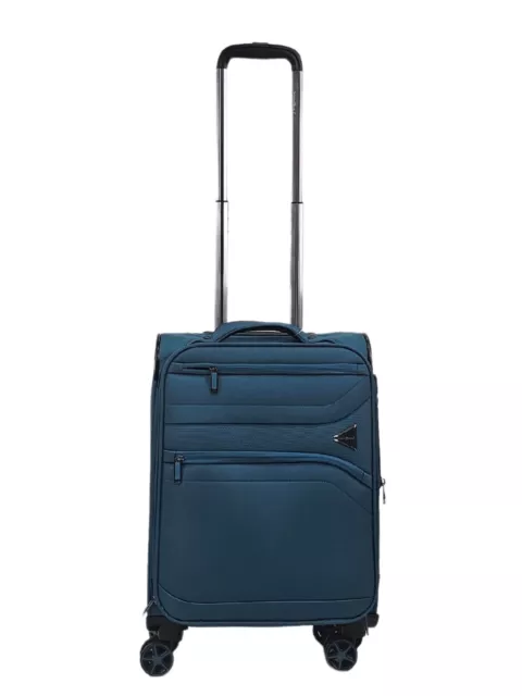 Maletas ligeras verde azulado 8 ruedas cabina de viaje suave computadora portátil bolsa de vacaciones