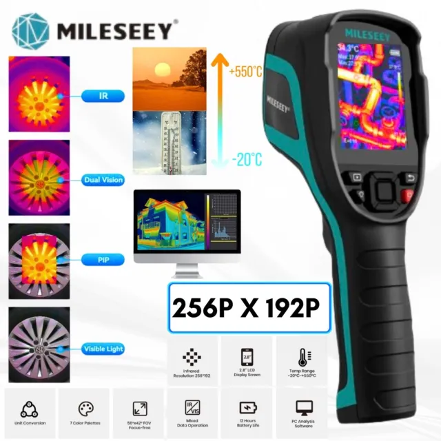 Mileseey TR256B 256x192 Thermal Imaging Imager Camera Heat Detection HD INFRARED