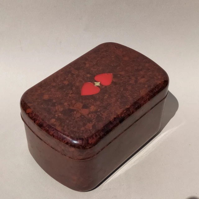 Lot De 5 Dés En Bakélite Vintage Avec Boîte Collection Jeu Ancien