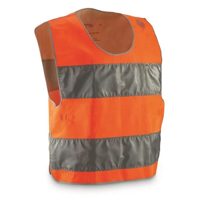 2 Pack German Military Surplus Warning Vests High Visibility One Size Fits Most
