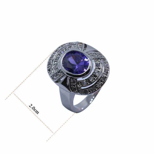 Anello In Argento 925 E Zirconi Colore Malva.