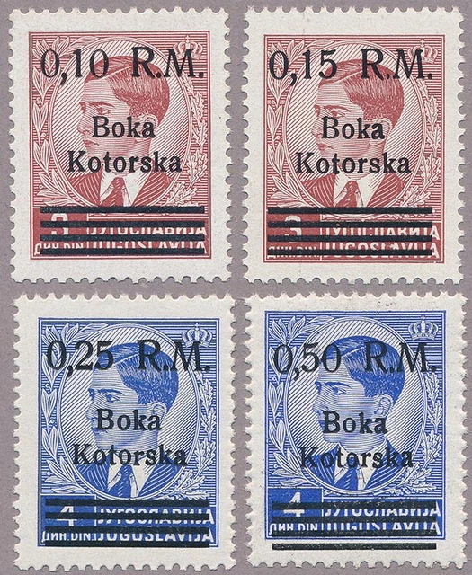 Kotor 7-10 postfrischer Satz mit Kurzbefund Brunel VP