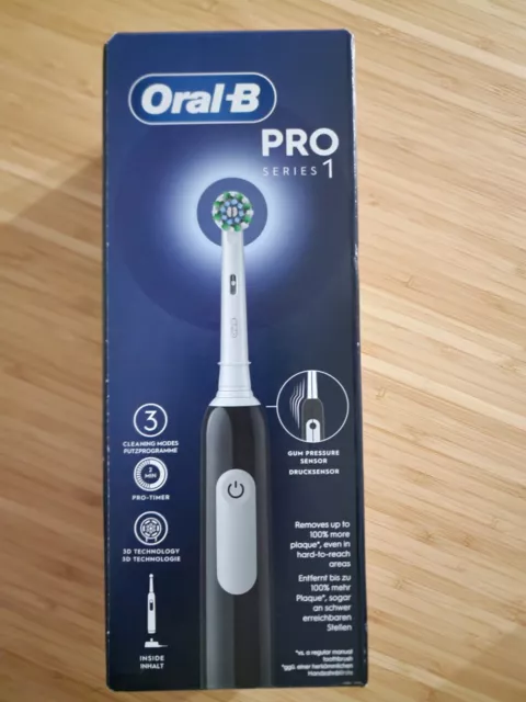 SPAZZOLINO ELETTRICO RICARICABILE Oral-B PRO 1 SERIES BLACK - BRAUN - 2 TESTINE