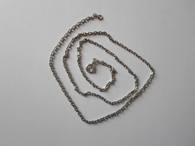 CHAÎNE ANCIENNE EN argent massif, mailles forçats, 45,5 cm, 4,43 grammes EUR 16,00 - PicClick FR