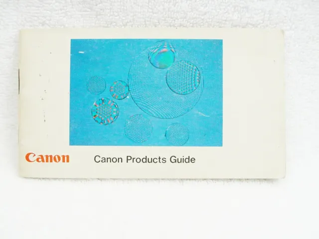 Folleto de guía de productos de Canon | 62 páginas | c1980 | fotos, artículos | $10.30 |