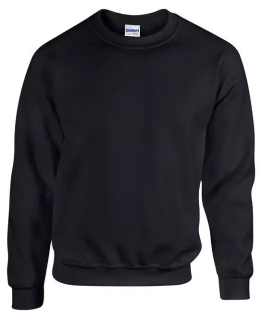 GILDAN Mens Sweatshirt Heavy Blend Crew Neck Plain Jumper Pullover Casual TOP