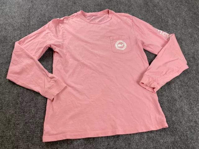 Vineyard Vines Shirt XSmall Womens Pink Pullover Long Sleeve Tee Logo Beach