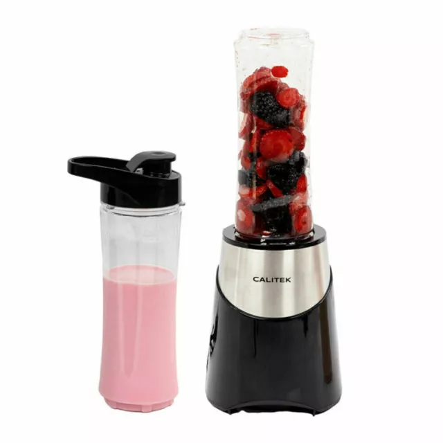 Blender Personal Sports Smoothie Maker Milkshake Juicer with 2 Bottles Calitek