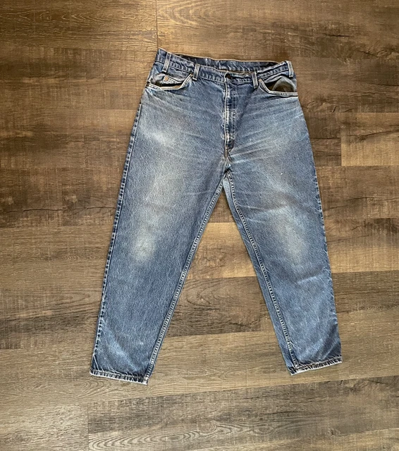 Vintage 90s Levis 505 Mens 38x30 Orange Tab Straight Leg Denim Jeans USA