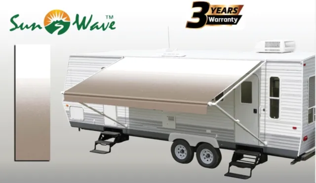 SunWave RV Awning Replacement Fabric 13' (Actual Width 12'2") Camel Fade