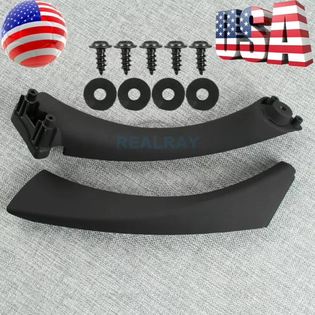 REAR Right Black INNER OUTER DOOR PANEL HANDLE PULL TRIM COVER FOR BMW E90 328i