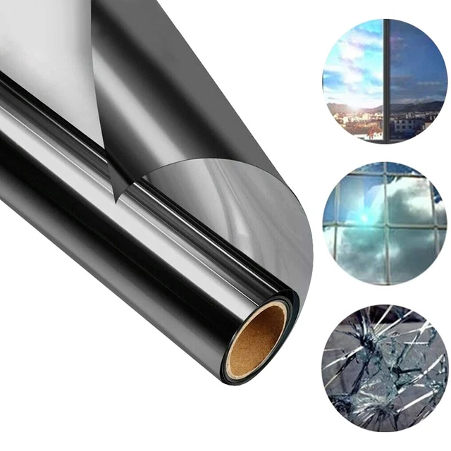 Película de espejo lámina de espejo aislamiento térmico 50/60 cm grueso negro protector solar