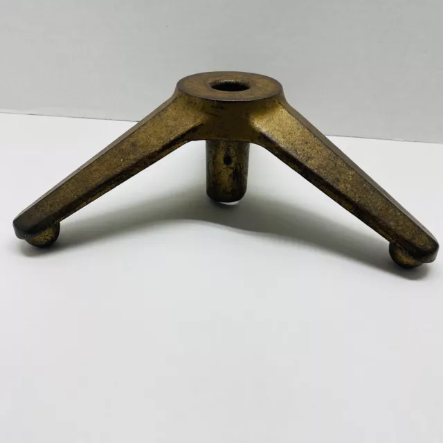 Annin & Co NY Vintage Cast Iron 3 Leg Flag Pole Holder Stand Plain Simple Design