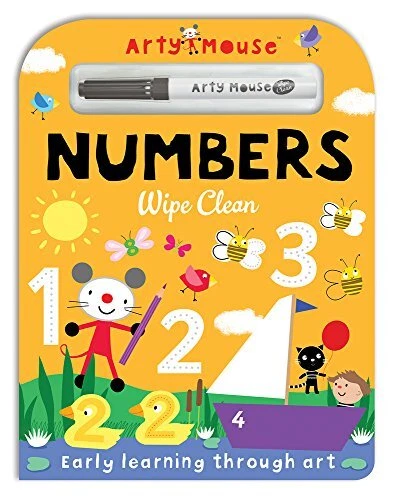ARTY MOUSE WIPE CLEAN NUMBERS (ARTY MOUSE WIPE CLEAN BOARD By Mandy Stanley Mint