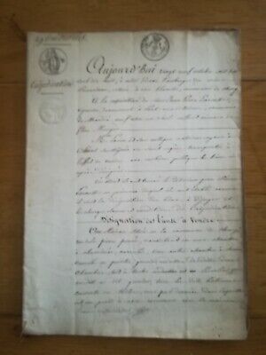 29/10. 1871 ancien acte notarié TBE Adjudication Vente maison Chécy 7 pages