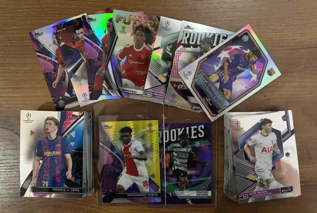 Topps Finest UCL 2022 and 2023 Bundle Football Trading Cards - Job Lot