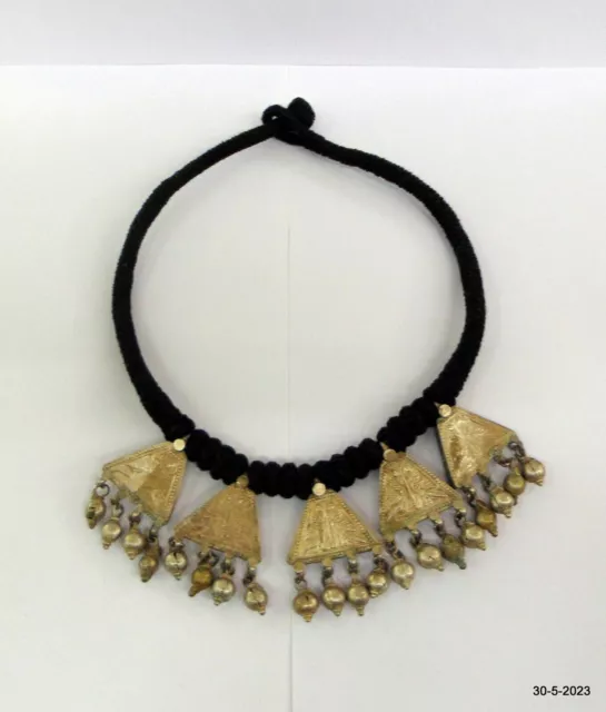 Vintage antike ethnische Stammes-alte Silberperlen-Halskette, seltener...