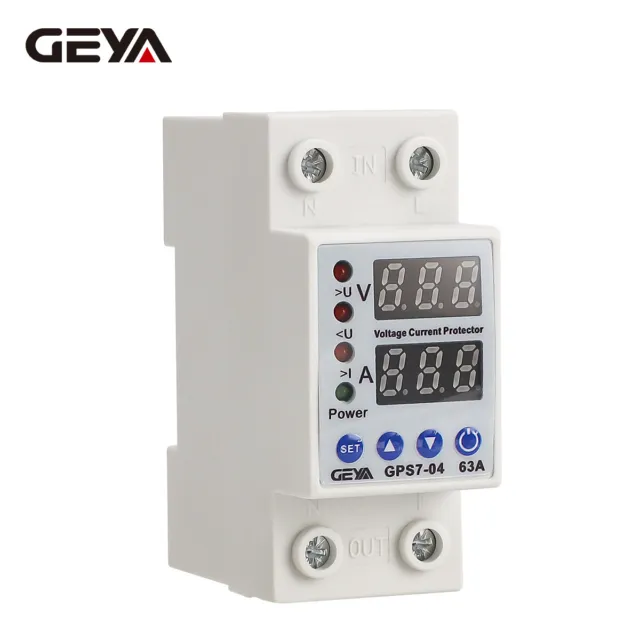 GEYA Over Voltage&Current Under Voltage Protector Protective Device 40/63A 220V