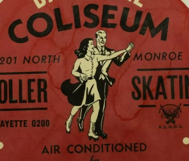 1930-50's R.S.R.O.A. Baltimore Coliseum, MD Roller Skating Label &B