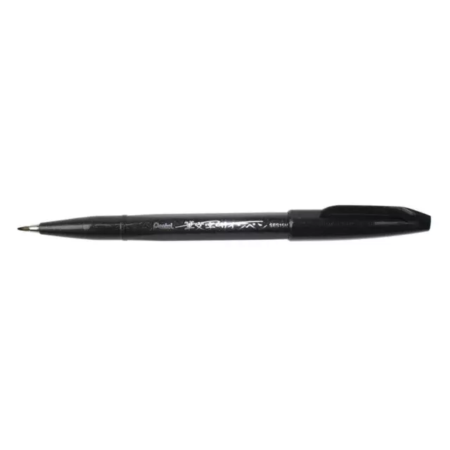 [Ref:SES15-A] PENTEL Stylo feutre Sign Pen SES15 Pte pinceau flexible Noir