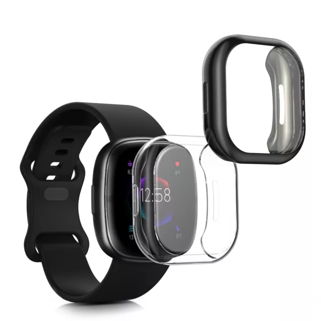 2x Coque cadre écran pour Fitbit Versa 4 Sense 2