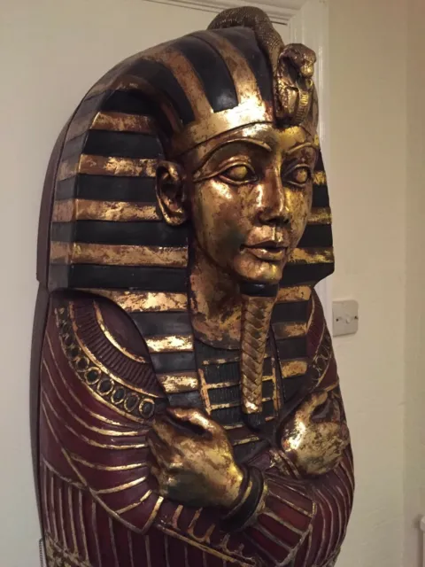 Egyptian Sarcophagus Cd/Dvd Cabinet Bookshelf Tutankhamun 6Ft Life Size