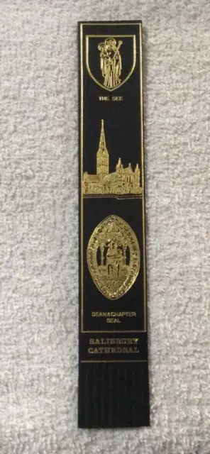 Salisbury Cathedral The See Dean & Chapter Seal London England Leather Bookmark