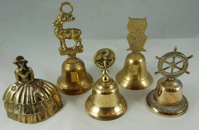 Brass Dutch Lady Figural Bell Vintage Mid-Century Decor – Eagle's