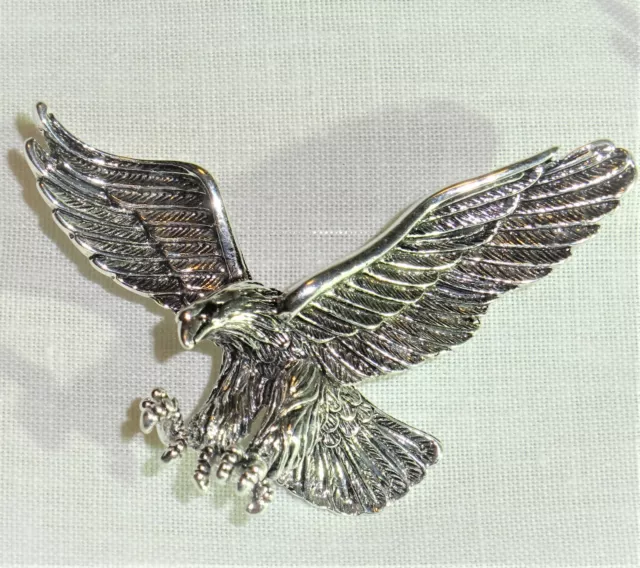 Big Eagle Biker Pin Adler Vintage Eagle Wings Kutte  Anstecknadel Silber