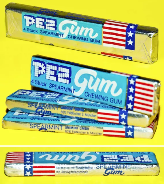 PEZ Menthe Verte Chewing Gum Gomme Bubble Gum 1960er Rareté ! Barre Ed Haas 2