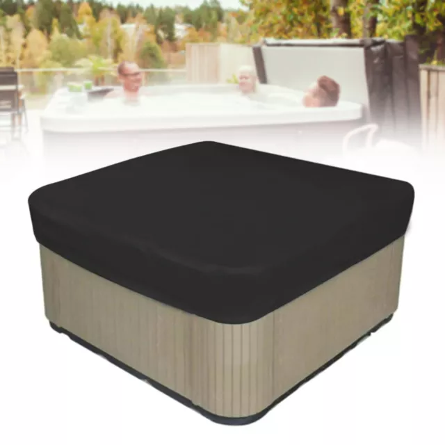 Outdoor Pool Hot Tub Cover Protector UV Resistant Dust-Proof Waterproof Black
