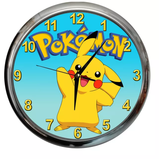OROLOGIO DA PARETE POKEMON camera bambini stanzetta cartone cartoon watch  clock EUR 24,90 - PicClick IT