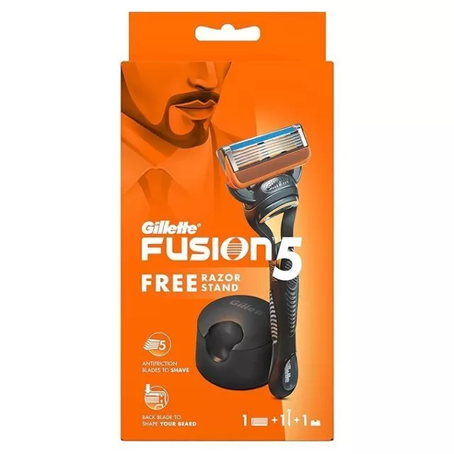 Maquinilla de afeitar manual Gillette Fusion para hombre con hoja trasera...