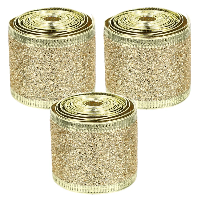 3 panecillos cintas de regalo decorativas cintas de embalaje brillo exquisito brillo