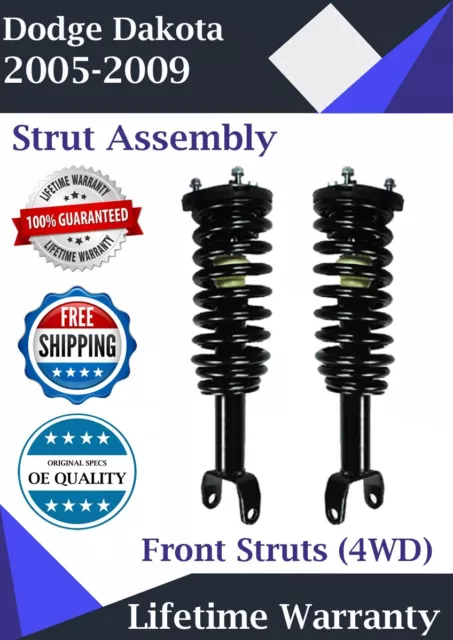 Premium OE Front Struts For 2005-2009 Dodge Dakota 4WD Lifetime Warranty