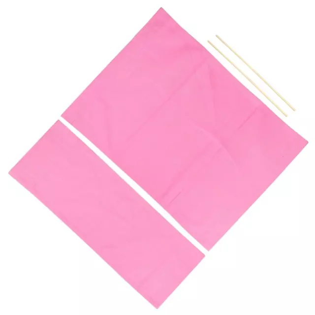 Directar Silla Maquillaje Artista Silla Lienzo Reemplazo Kit con 2 Palos, Rosa