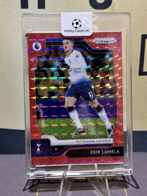 Erik Lamela 2019-20 Panini Prizm EPL Red Mosaic /109 #197 Tottenham Hotspur