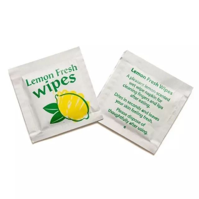 Lemon Fresh Handy Wet Hand Wipes Takeway Travel Party Face Camping Various Pack