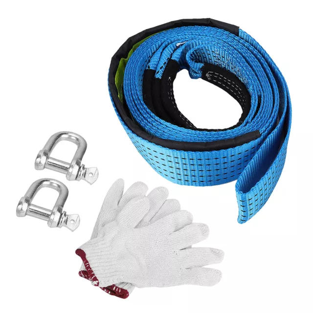 5M 8T Vehicle Relief Tow Rope FluorescentTow Strap Towing Rope With Hook W