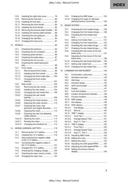 Husqvarna 2020 - Vitpilen 401 - Workshop Service Repair Manual Reprinted 3