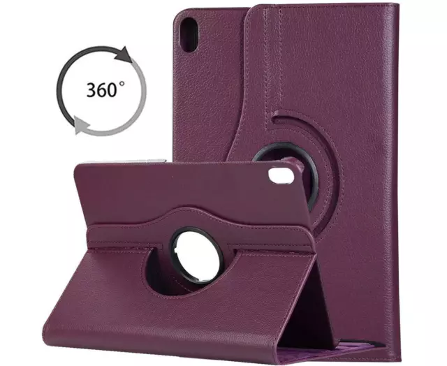 Purple for Apple Ipad Pro 11" 2018 --360°Rotating Smart Wake up Flip Leather ...