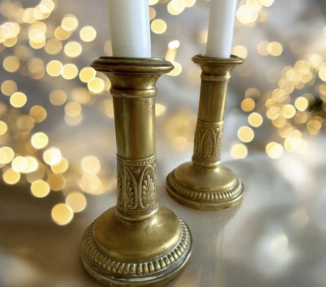 Romadedi Lot De 6 Bougeoirs Avec Cylindre Verre - Hauts Bougeoirs Métal Doré Pour Table, Mariage Et Décoration Fête