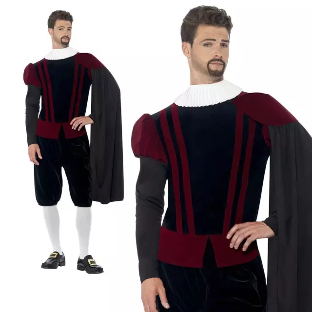 Blackadder Costume Adulte Hommes Tudor Earl Prince Médiéval Lord Robe M-XL