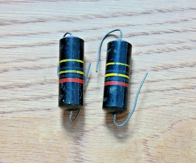 3 VINTAGE SPRAGUE BUMBLE BEE TONE CAPACITORS .0047uf@400V PIO