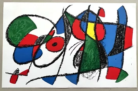 Joan Mirò  - Litografia vintage originale - Con certificato - 1984 -