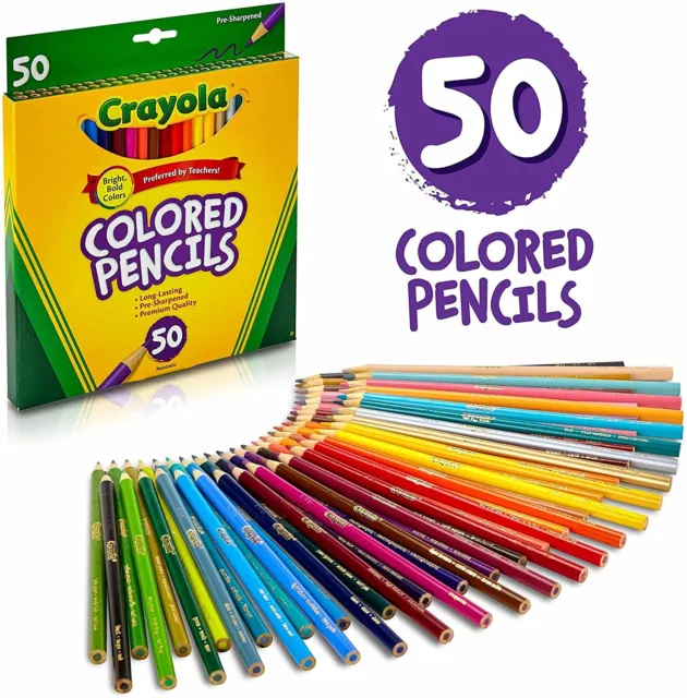 Crayola Colored Pencils Art Tools 50 Count Perfect for Art Projects and Adult