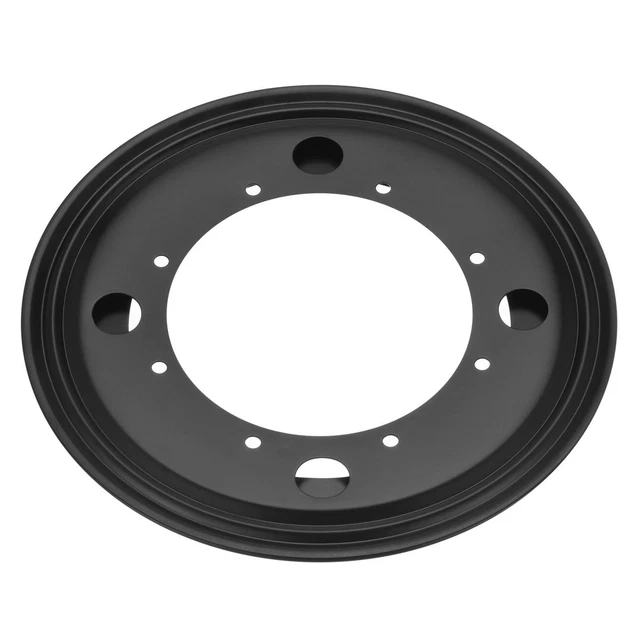9" Metal Lazy Susan Giratoria Placa Bola Rodamiento Soporte, Redonda Negro